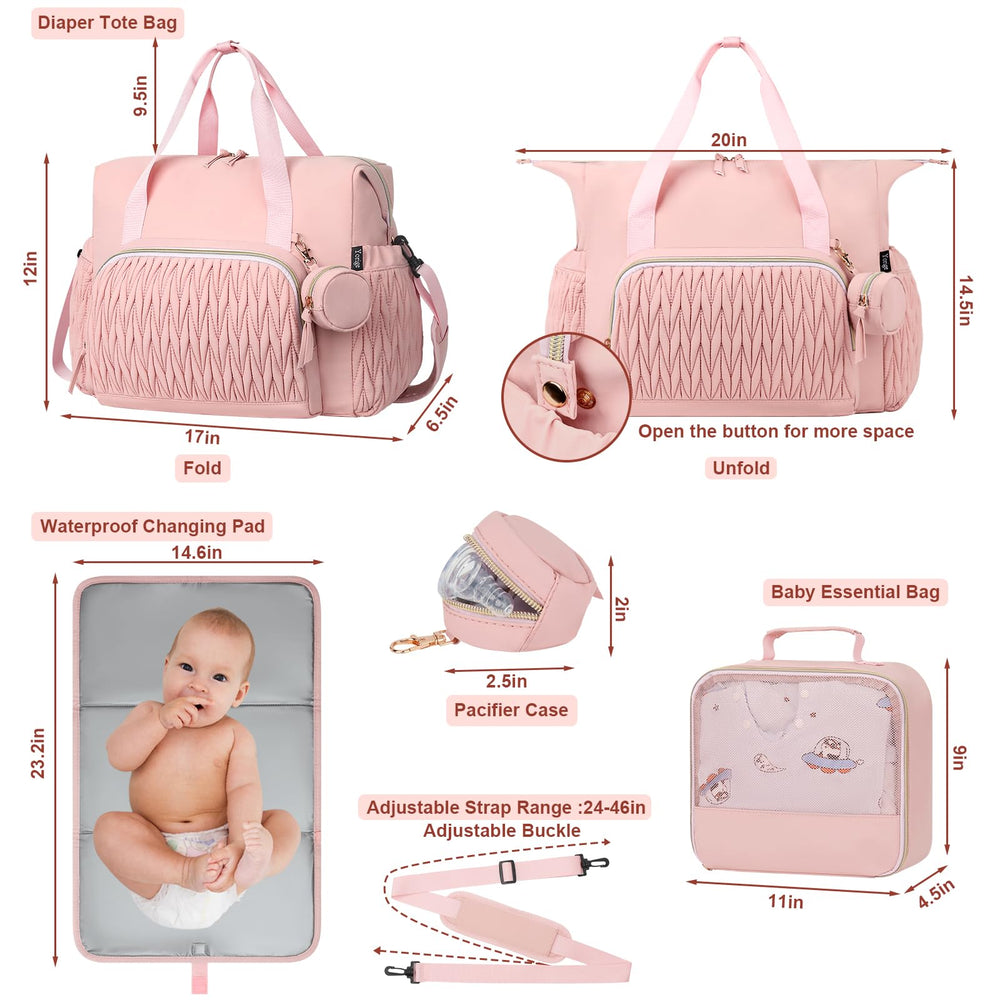 Yorige diaper tote bag luggage sleeve simplifies travel with a stroller