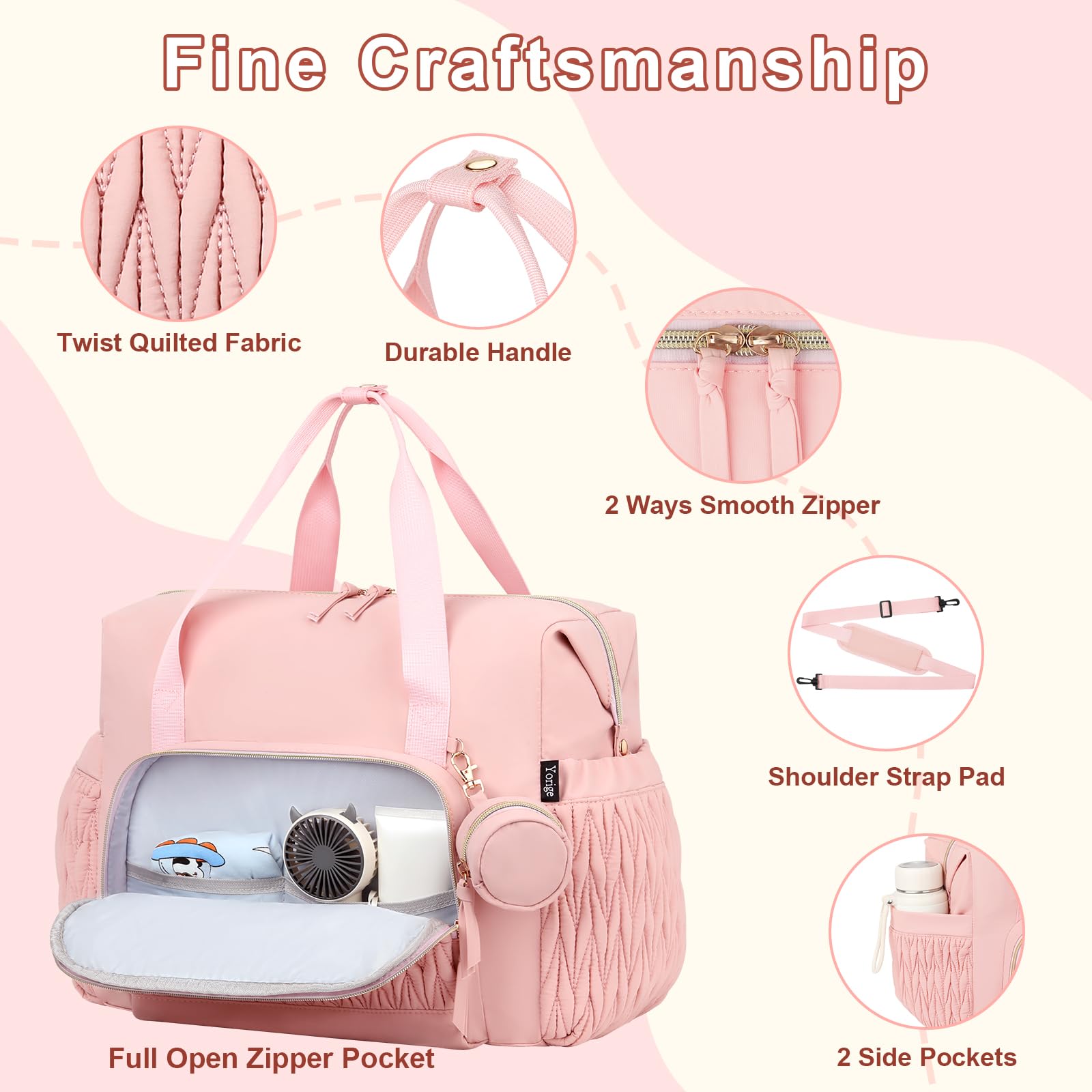 Yorige diaper tote bag organization pouch helps you sort diapers, wipes, and toys