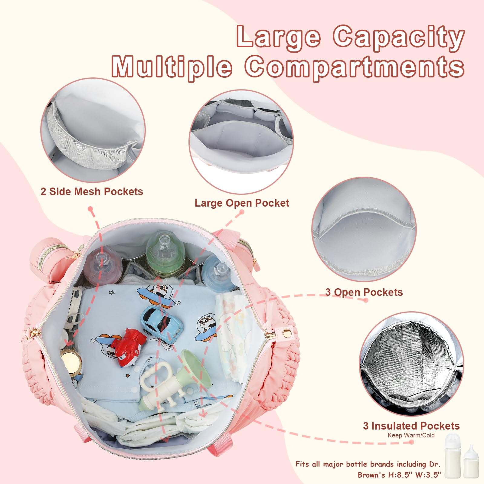 Yorige diaper tote bag pacifier case keeps essentials accessible during busy days