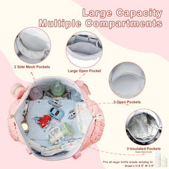 Yorige diaper tote bag pacifier case keeps essentials accessible during busy days