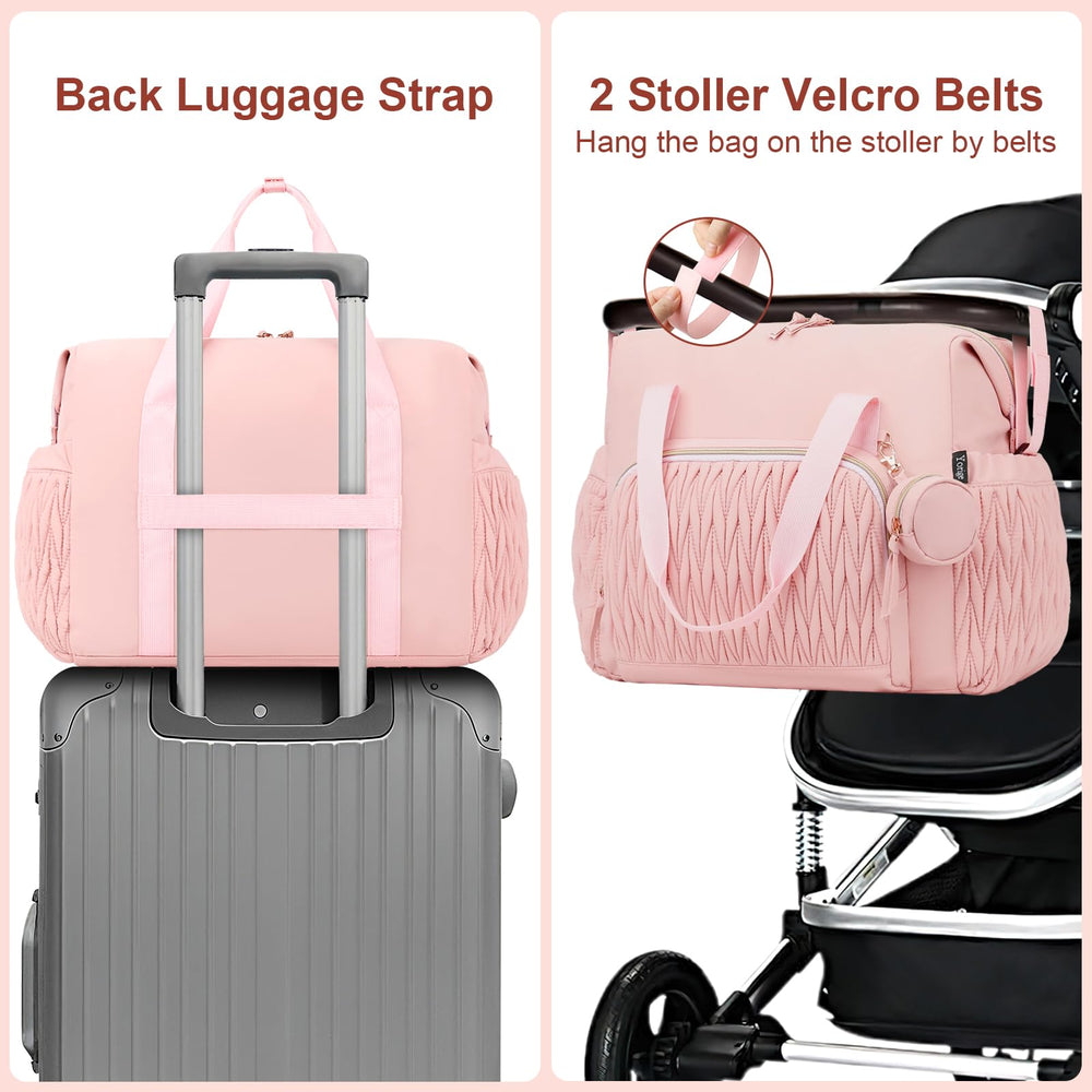 Yorige diaper tote bag stroller straps free your hands for outings