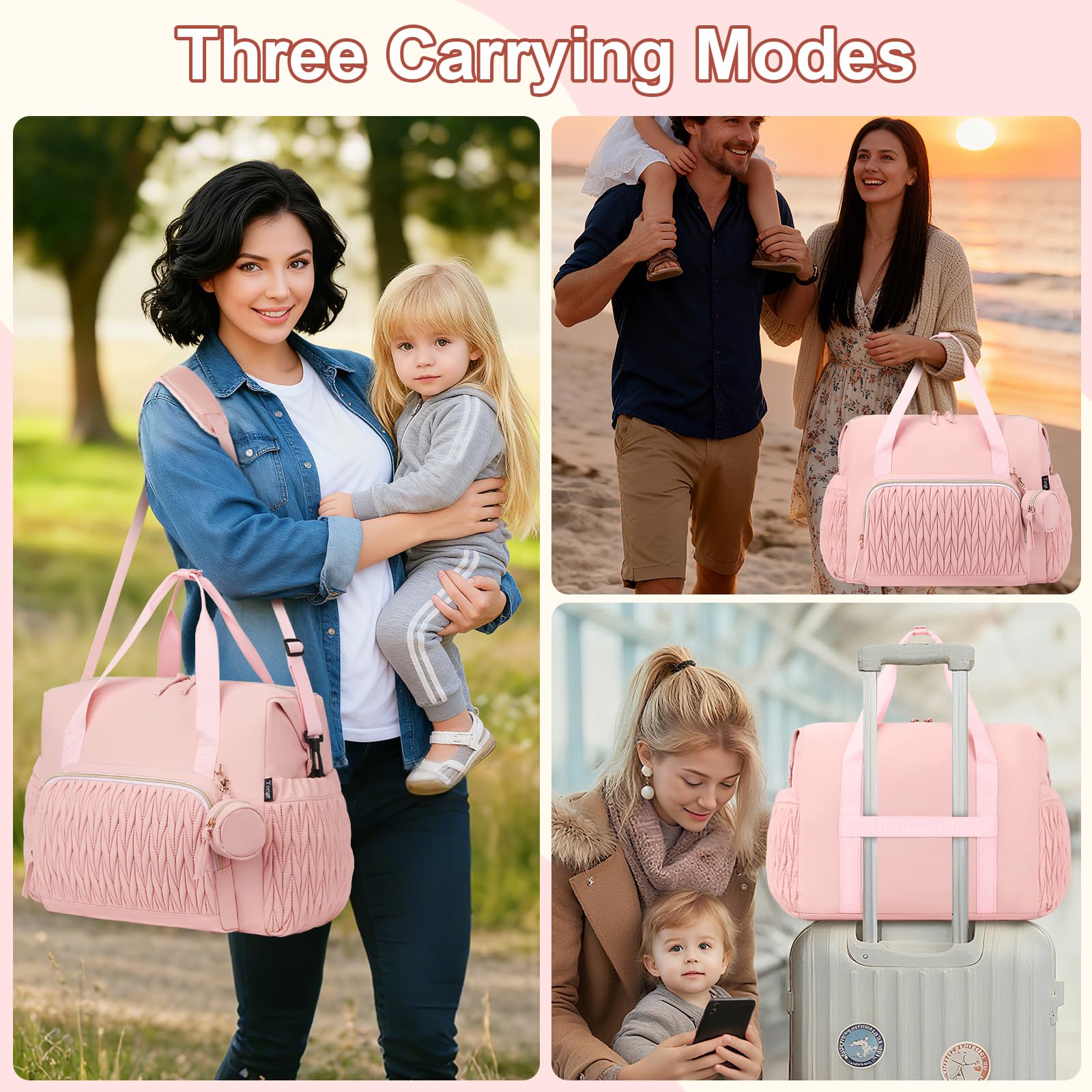 Yorige diaper tote bag water-resistant nylon cleans quickly after spills