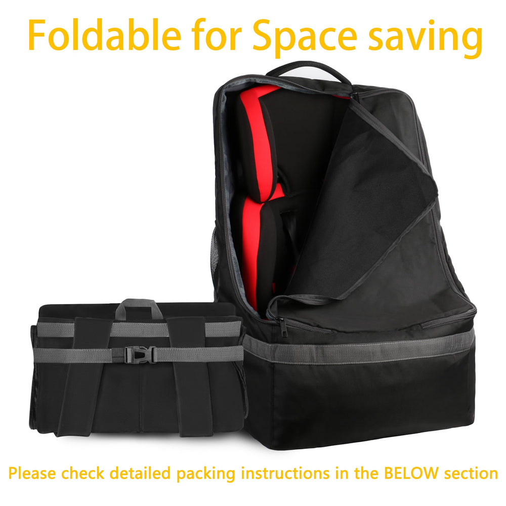 YOREPEK elastic pockets hold diapers and small essentials for travel.