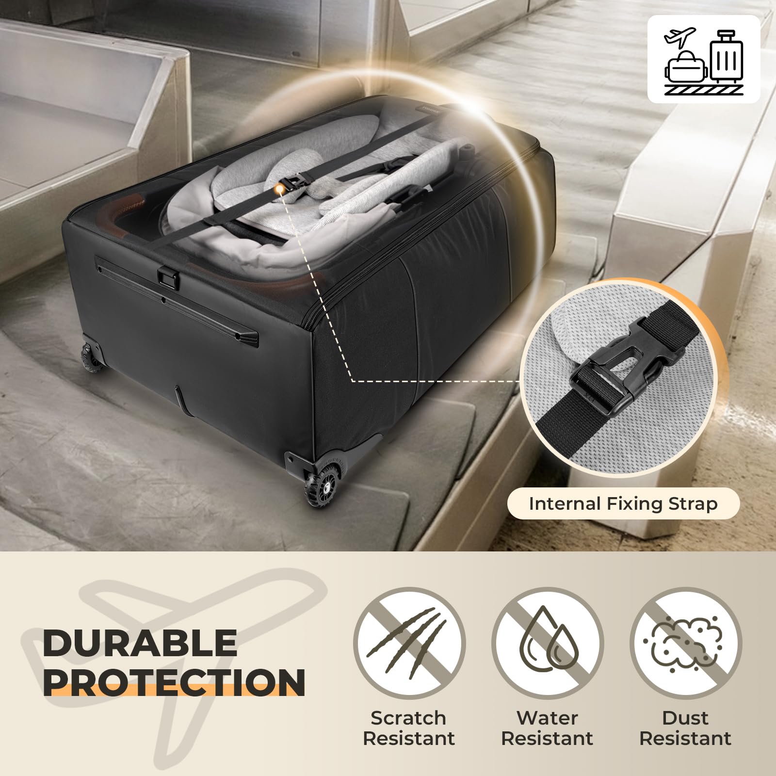 YOREPEK interior organizer pockets keep bumper and essentials secure.