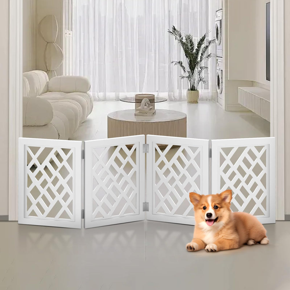 YORWHIN Cut-Out Gate in kitchen setup for pet containment during cooking
