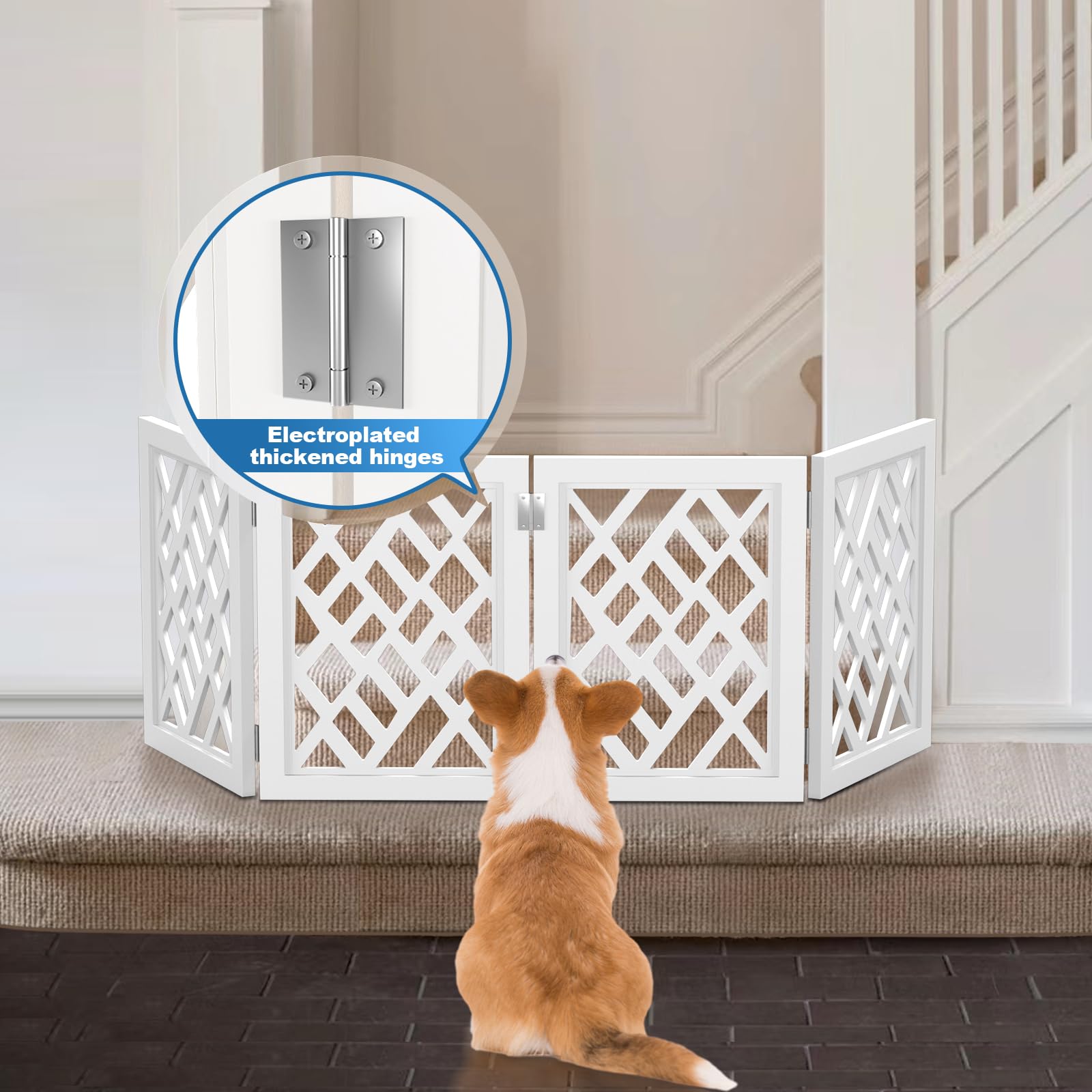 YORWHIN Cut-Out Gate white matte finish complements modern interiors