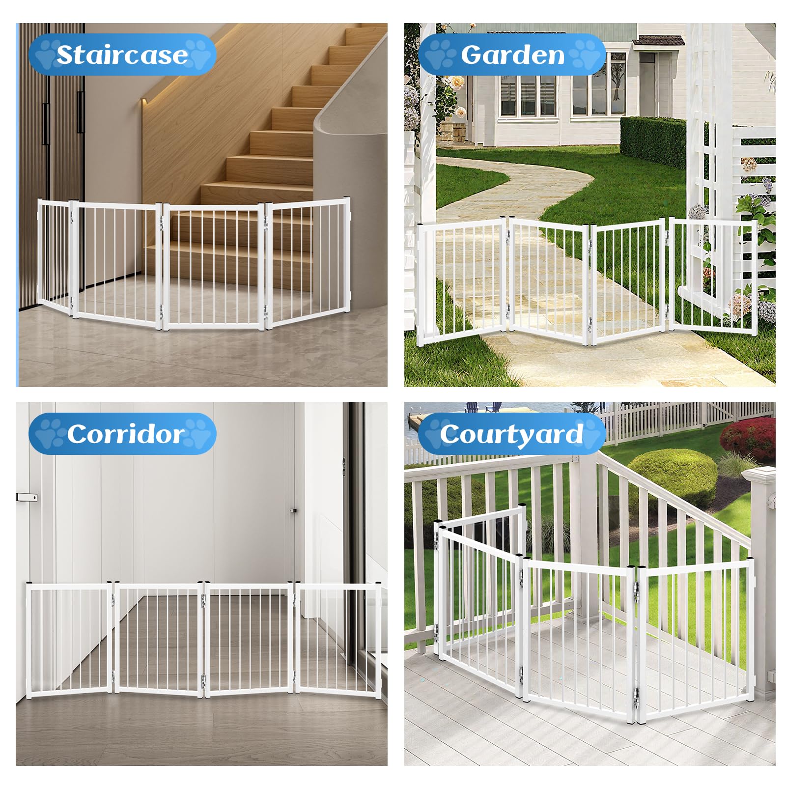 YORWHIN multi-pet friendly gate helps manage pets without tools.