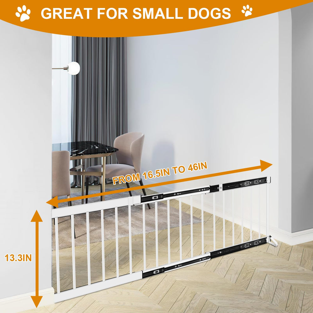 YORWHIN gate demonstrates stable placement with non-slip feet