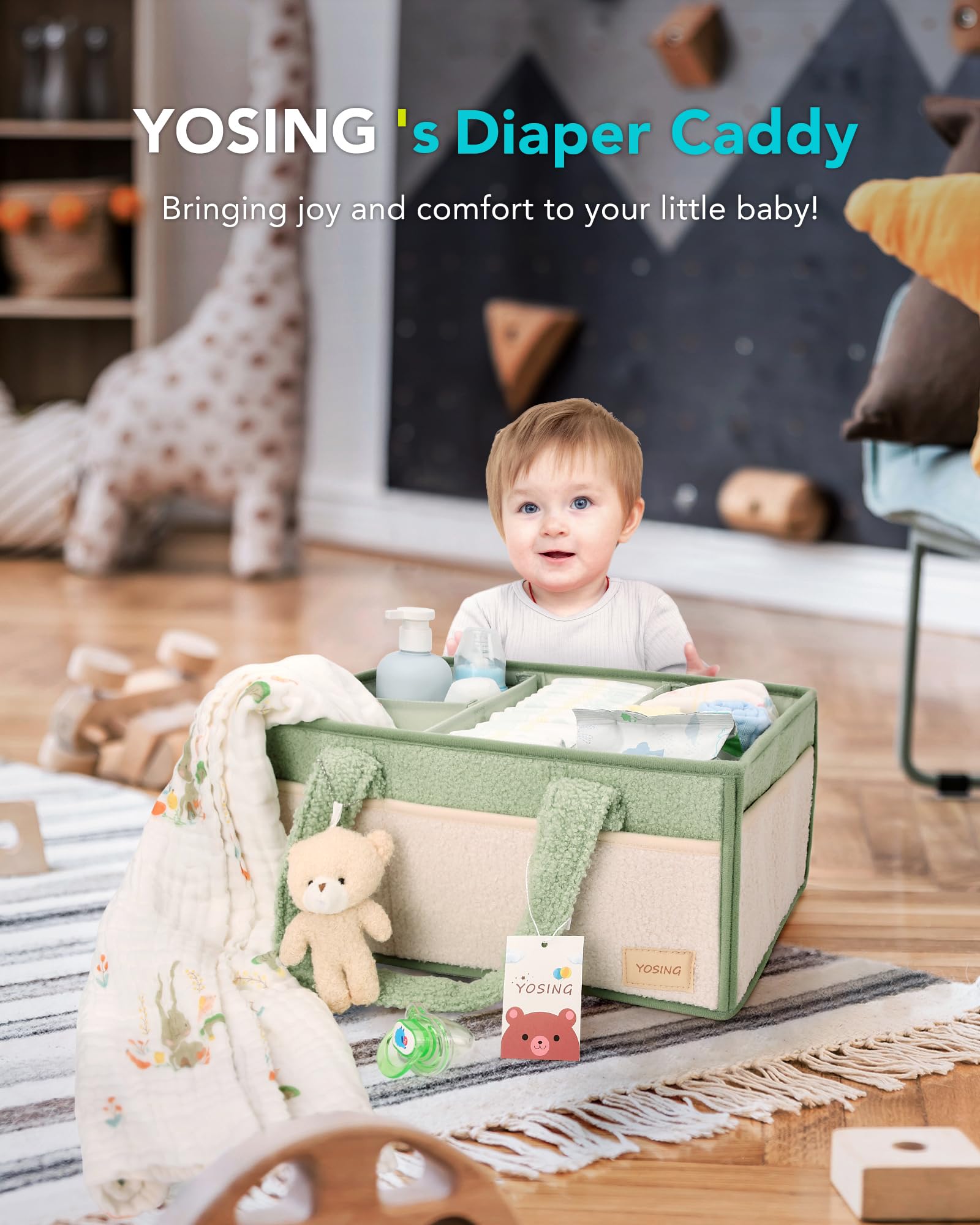 YOSING diaper caddy makes a thoughtful baby shower gift for new parents.