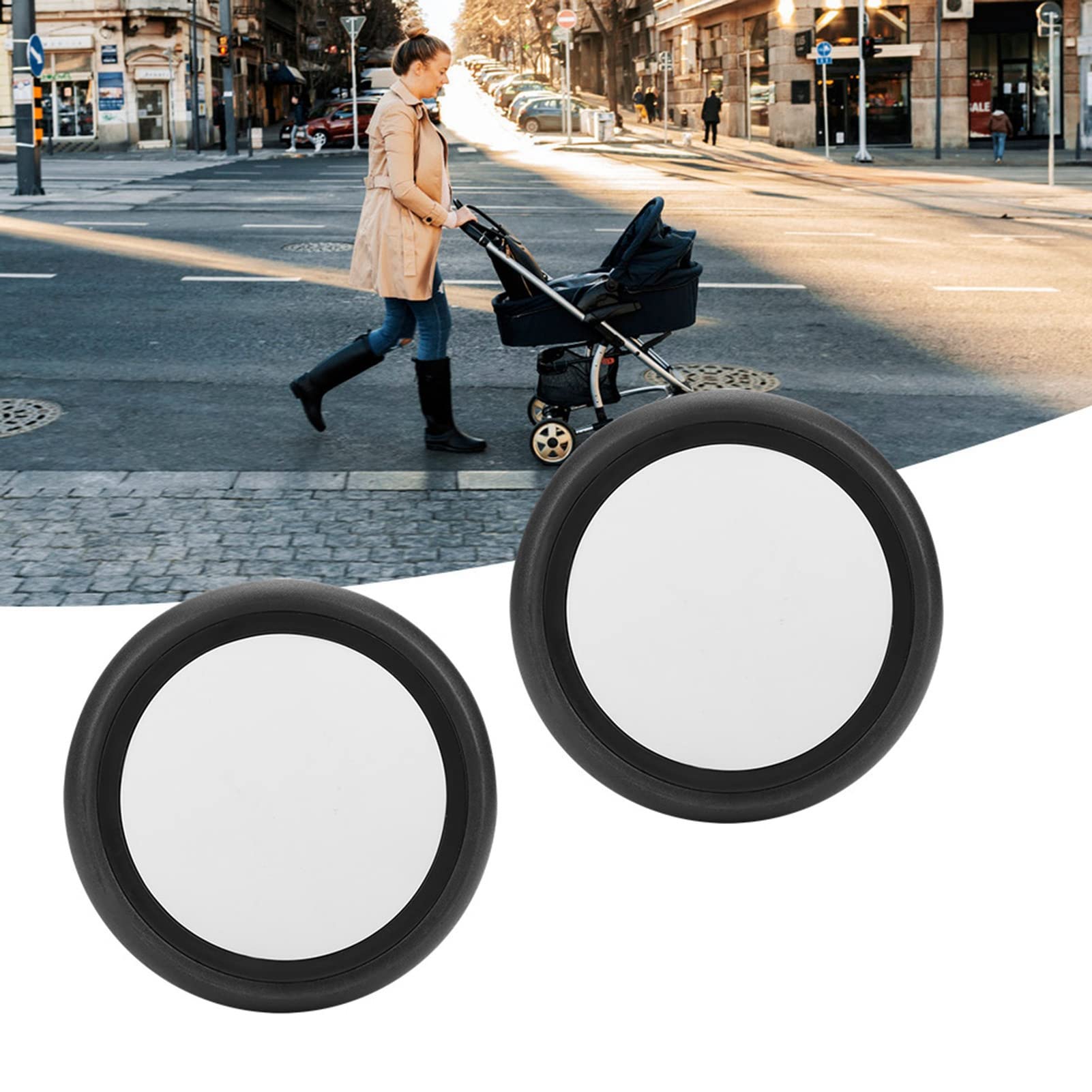 Wheel diameter 13cm on Yosoo stroller wheels for balanced ride.