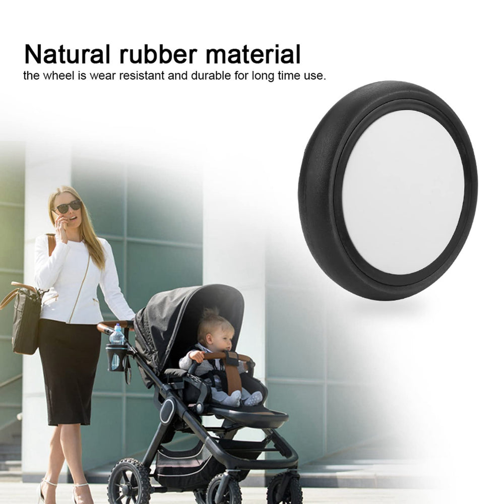 Yosoo Baby Stroller Wheels rear pair reducing noise and vibration for a calmer ride.