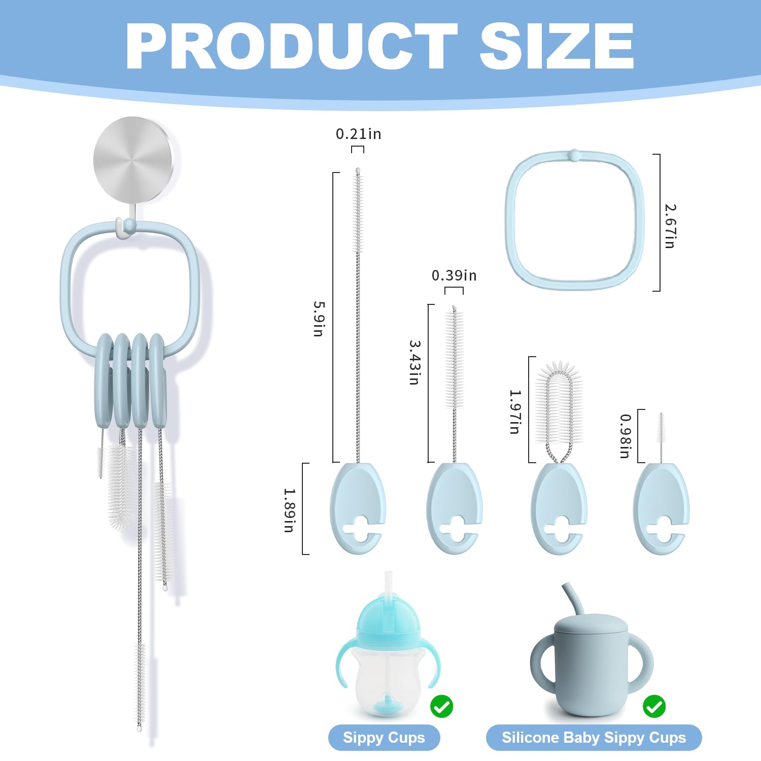YOTIME 4in1 brush kit holder blue enables quick tool switching during cleanup