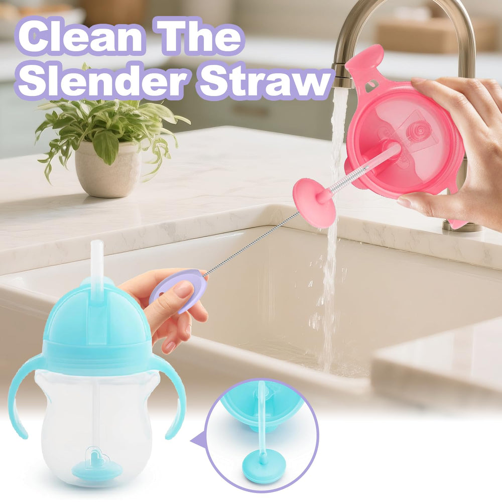 YOTIME cup lid brush cleans rims quickly for reusable bottle care