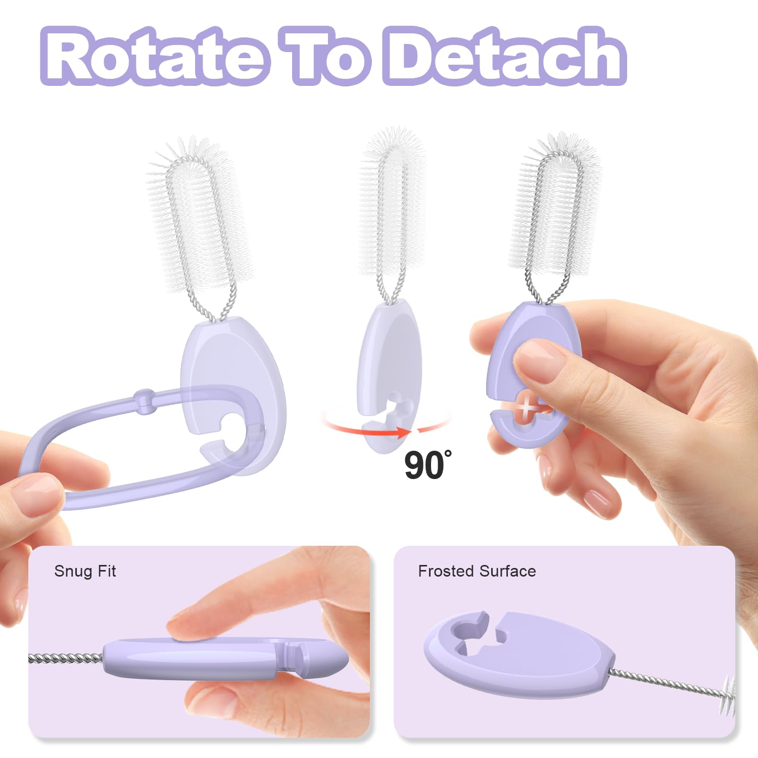 YOTIME cup lid brush for precise cleaning of lids.