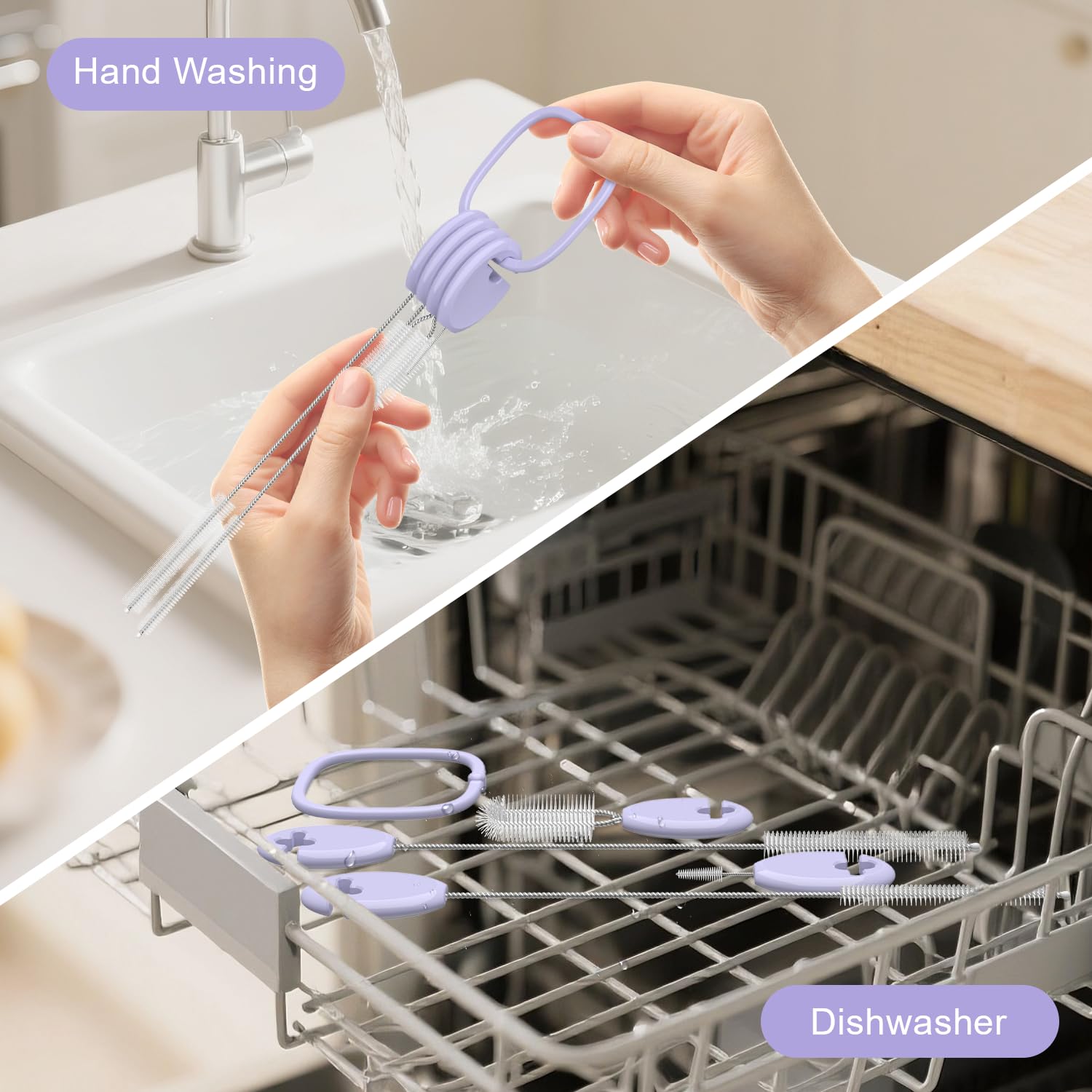 YOTIME ergonomic handle improves grip during scrubbing tasks.