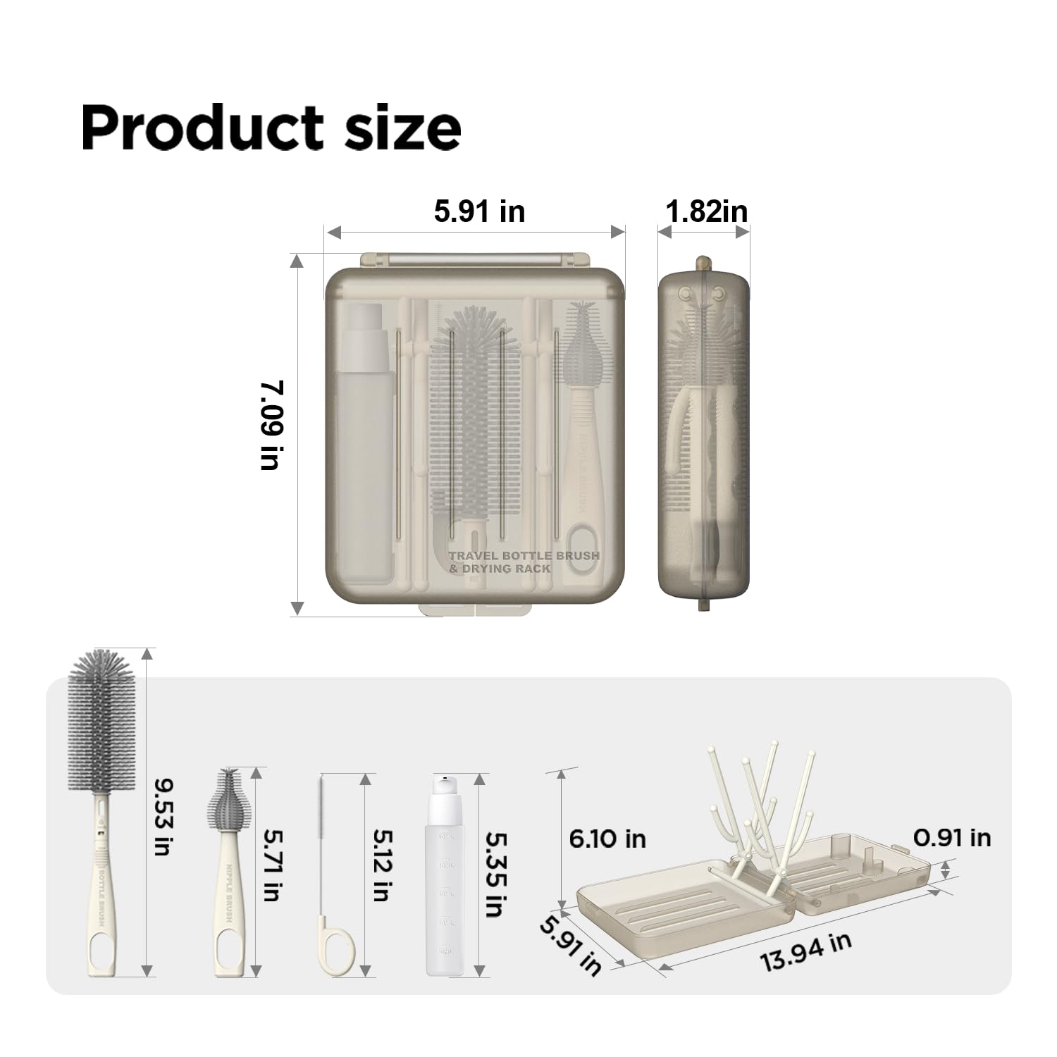 YOTIME on-the-go baby essentials case keeps everything in place.