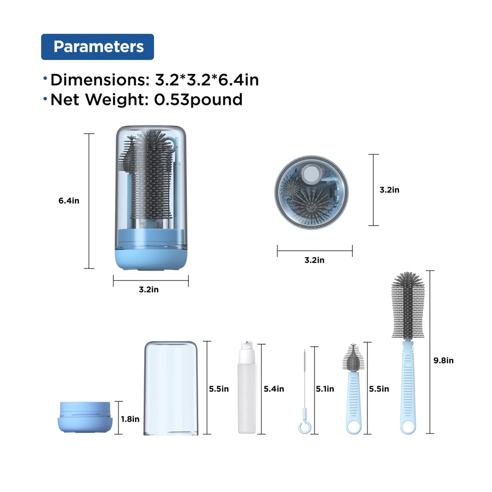 YOTIME stand stores brushes neatly and speeds air-drying after washing