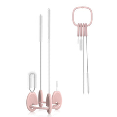 YOTIME standing straw cleaner on counter showing vertical base for clutter-free air-drying.