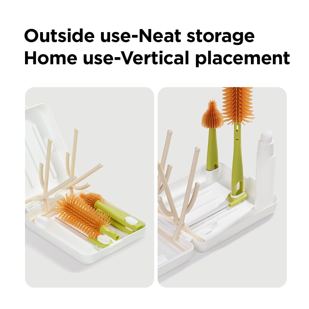 YOTIME travel bottle brush compact folded kit fits easily in bags