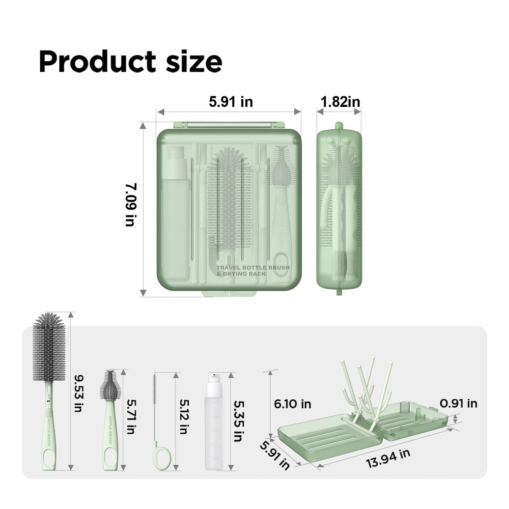 YOTIME Travel Bottle Brush Set on-the-go-organization supports tidy hotel stays.