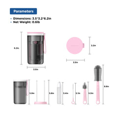 YOTIME soap dispenser provides measured soap while cleaning bottles