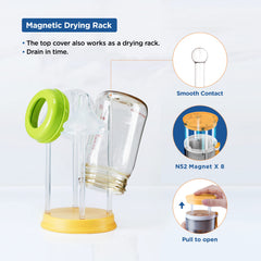 YOTIME Travel Bottle Brush Set straw brush helps clean narrow straw openings safely on the go.