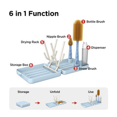YOTIME travel bottle brush straw-brush removes buildup from sippy straws on the go.
