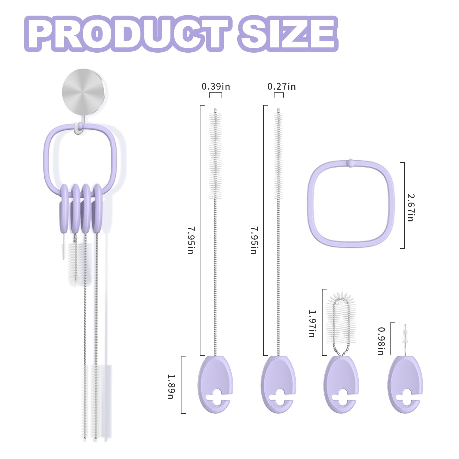 YOTIME vertical-base storage with brushes shown for air-dry.