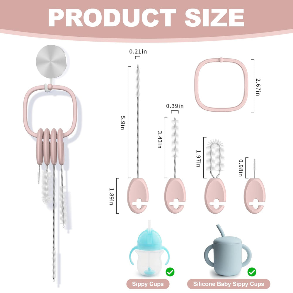 YOTIME vertical storage brushes store neatly and air-dry after washing