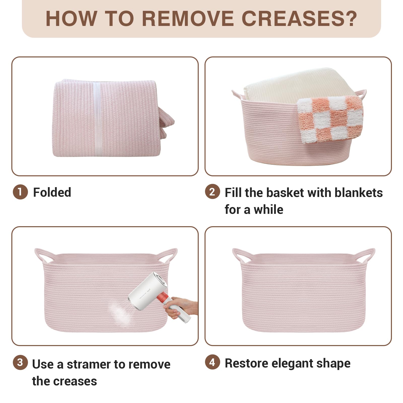 YOUDENOVA cotton rope basket is washable simplifying cleaning of toys and laundry