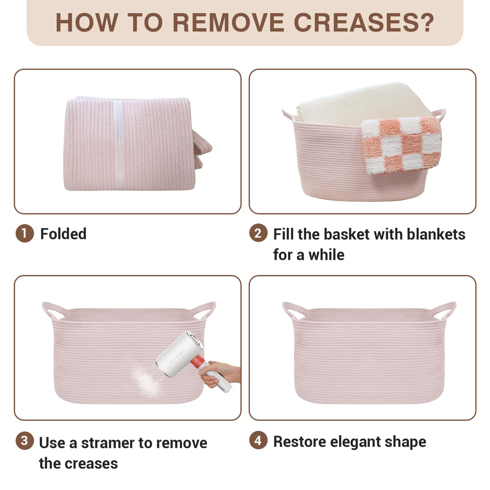 YOUDENOVA cotton rope basket is washable simplifying cleaning of toys and laundry