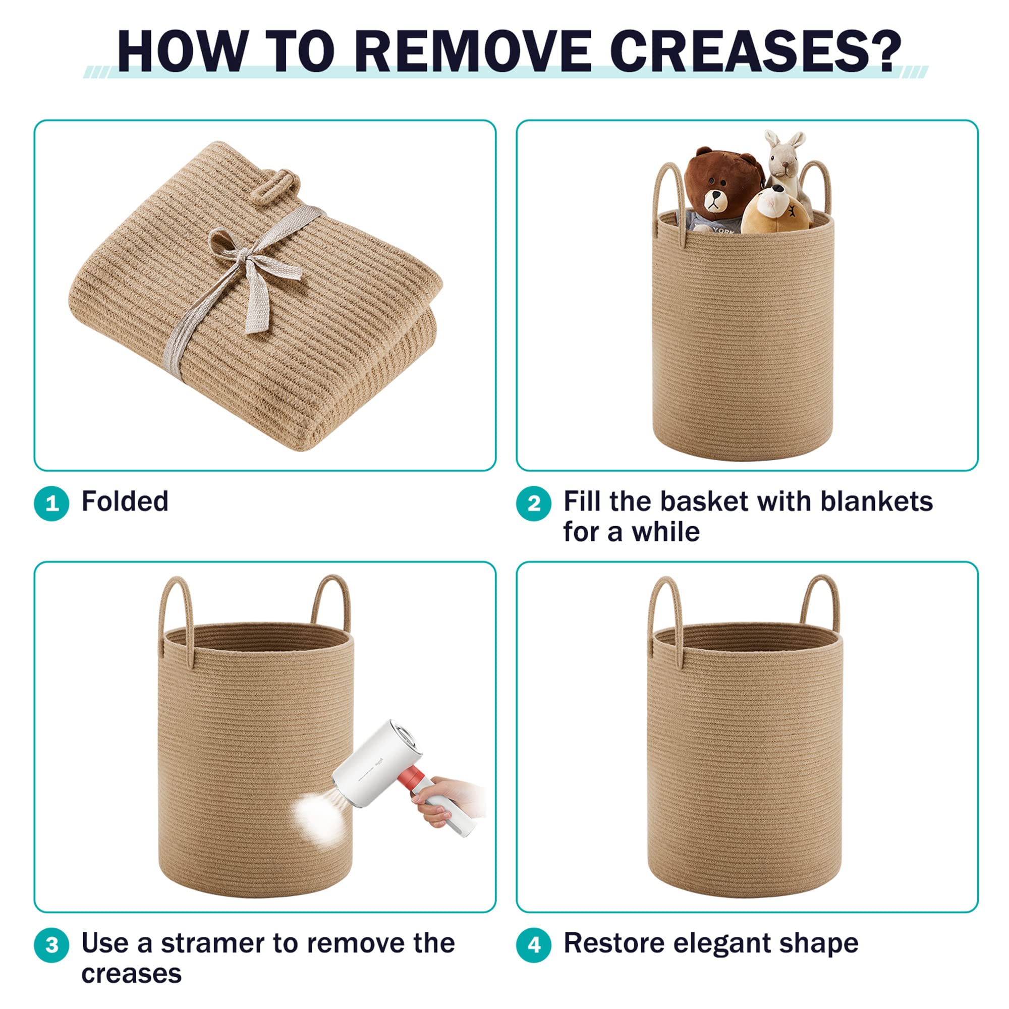 YOUDENOVA jute hamper texture close-up conveys natural fibers and eco-friendly material