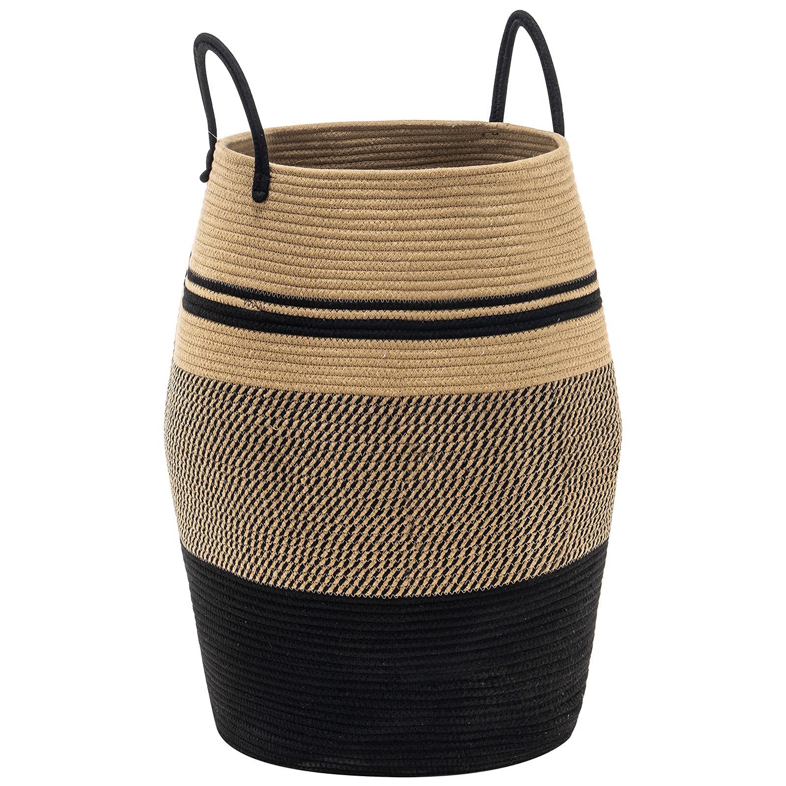 YOUDENOVA jute rope laundry hamper nursery-towel-storage in a nursery