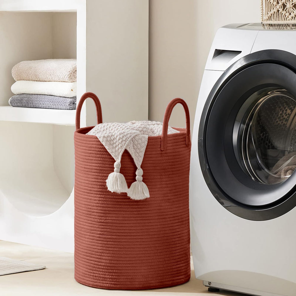 YOUDENOVA laundry hamper basket in-bedroom-storage supports tidy bedrooms with tall silhouette