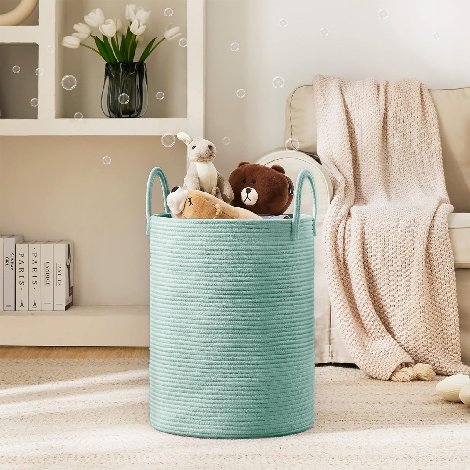 YOUDENOVA cotton rope detail illustrates durable texture for daily laundry use