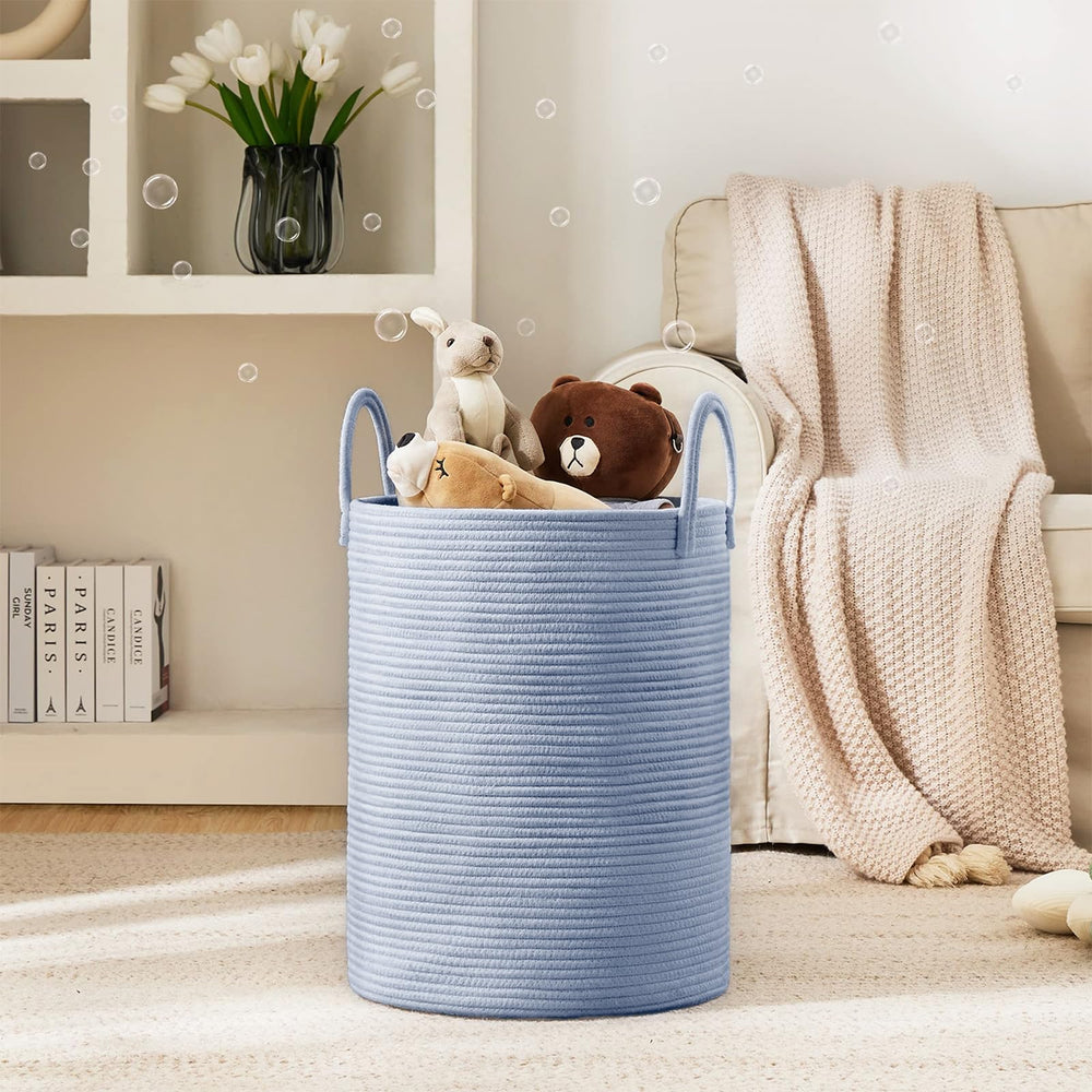 YOUDENOVA laundry hamper basket tall design for blankets and towels organization.