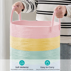 YOUDENOVA hamper features reinforced handles for easy transportation when full of laundry.