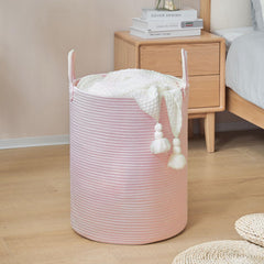 YOUDENOVA tall laundry hamper with reinforced handles for easy transport