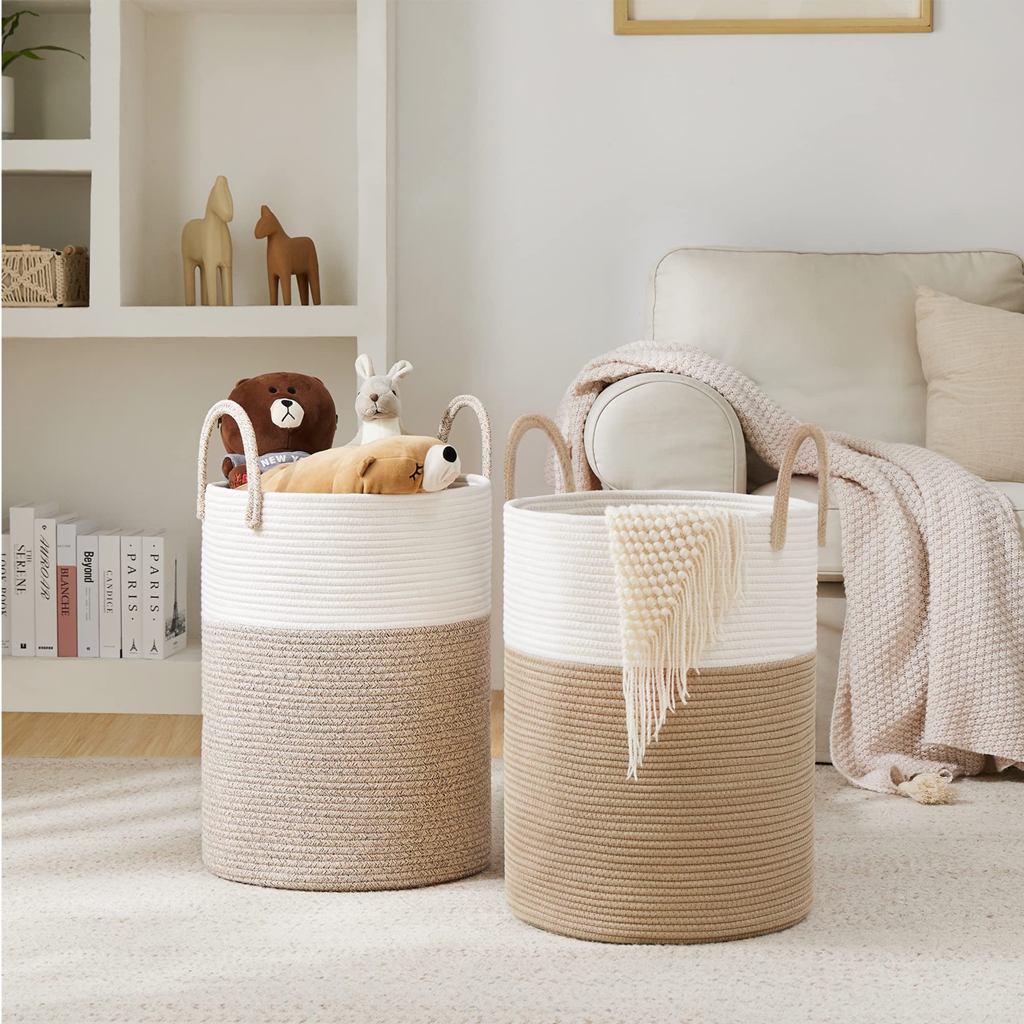 YOUDENOVA multi-purpose storage basket—organizes towels, blankets, toys.