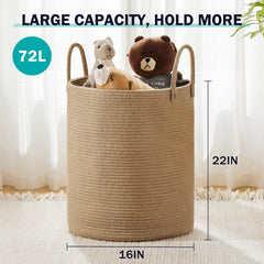 YOUDENOVA nordic-style hamper sits in bedroom, elevating decor while concealing laundry.