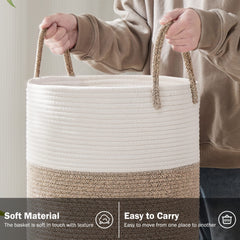 YOUDENOVA strong handle laundry hamper—easy to tote between rooms.