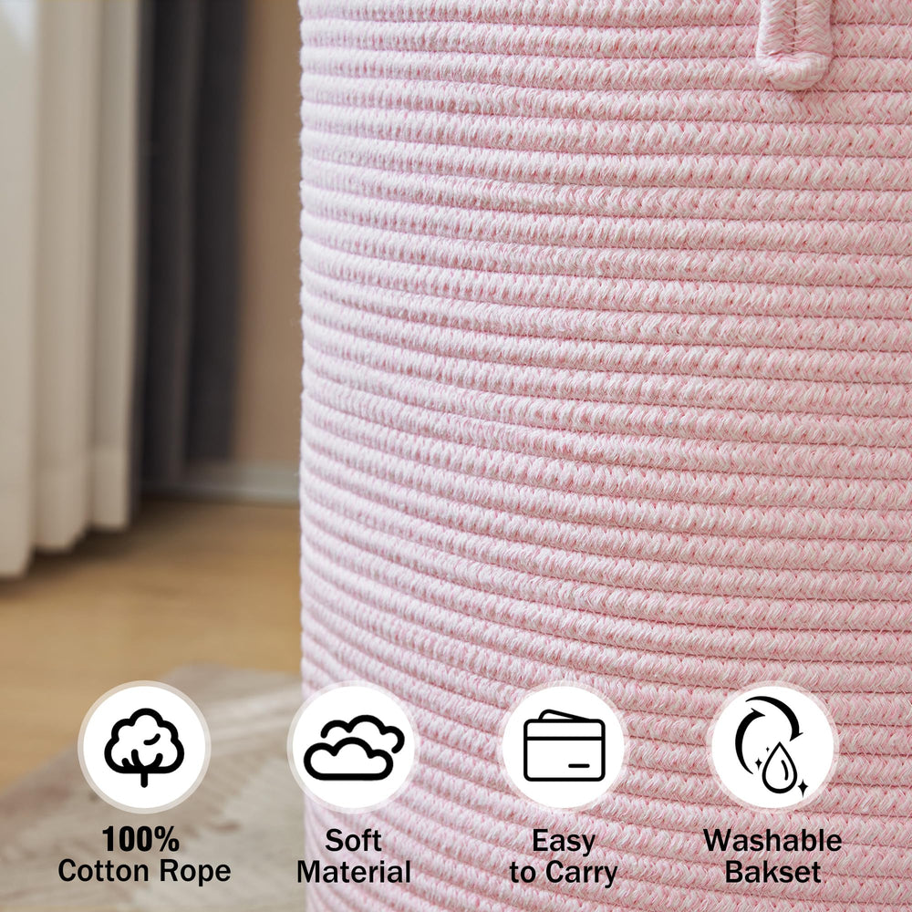 YOUDENOVA 58L capacity basket organizing towels and blankets