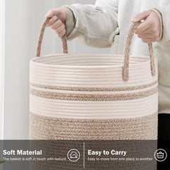 YOUDENOVA 58L capacity laundry hamper shown with comfortable carry design for towels
