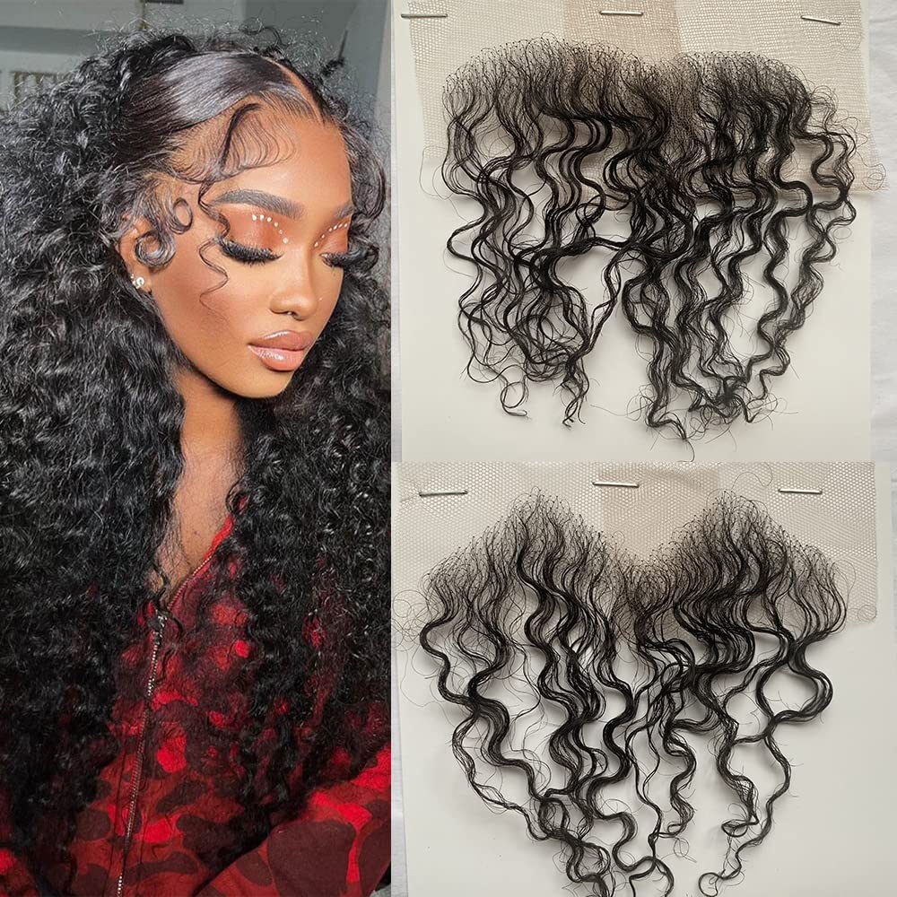 YOUNG BEAUTY HD lace curly edge strips closeup for natural hairline detailing.