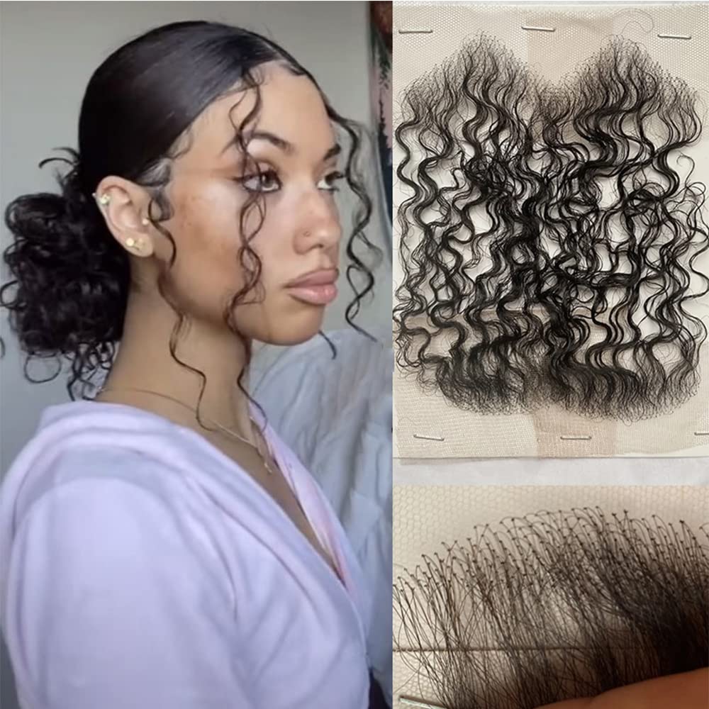 YOUNG BEAUTY ponytail braids headband styling compatibility closeup on edge strips.