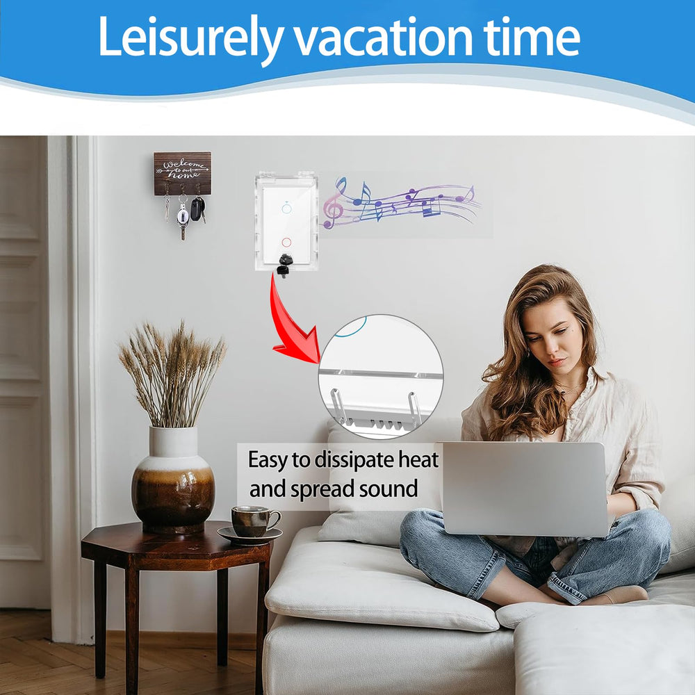 Young Dance easy-installation switch cover highlights quick, tool-free setup for busy households.