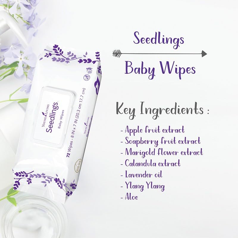 Thick texture of Young Living Seedlings Baby Wipes suitable for messier cleanups