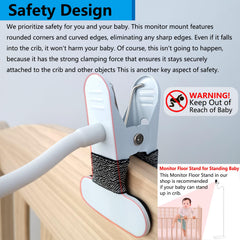YOUNGLINK foam-padded clamp base protects furniture while holding monitor
