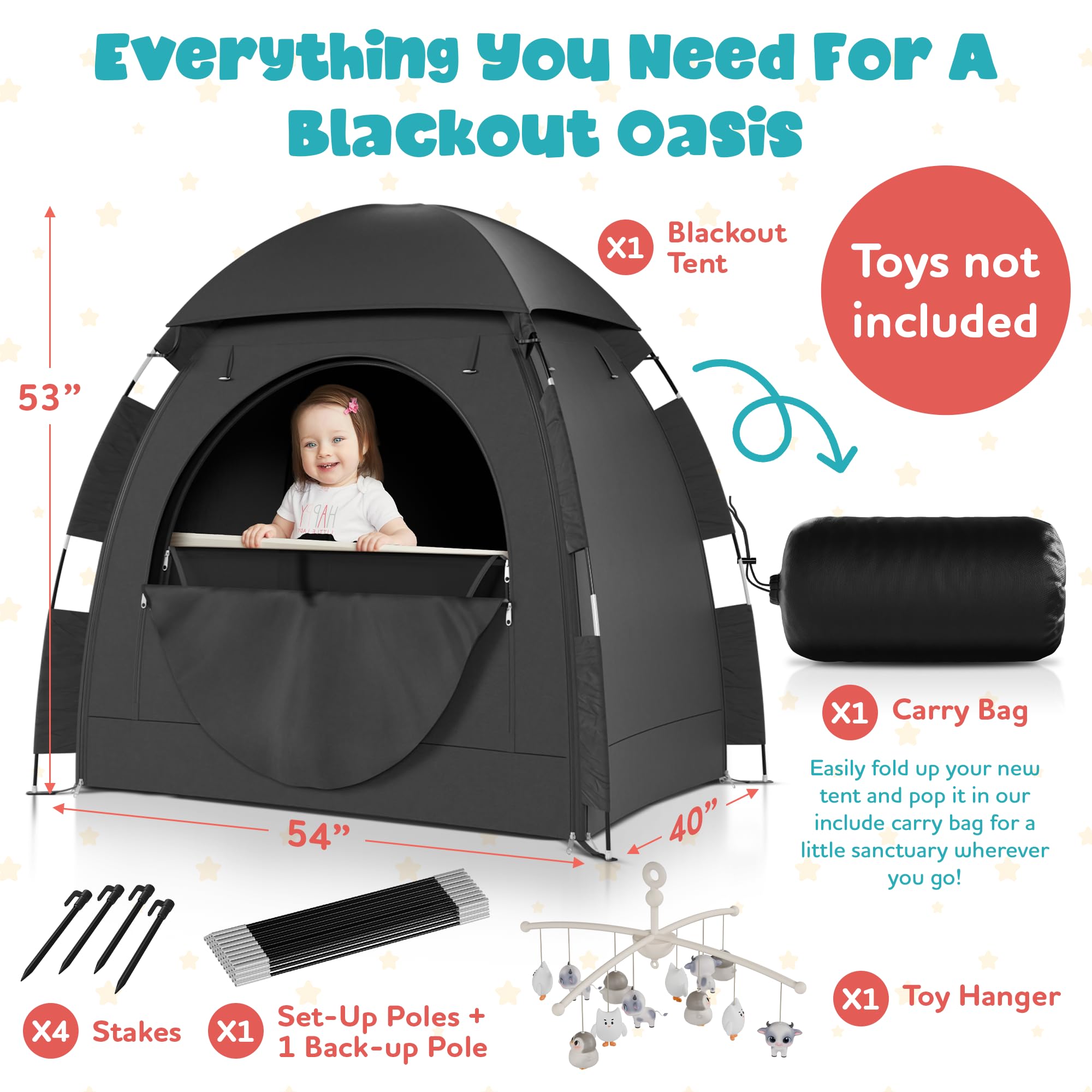 YoungMinds mosquito net blackout keeps bugs away during naps