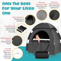 YoungMinds pack N Play tent setup easily for travel